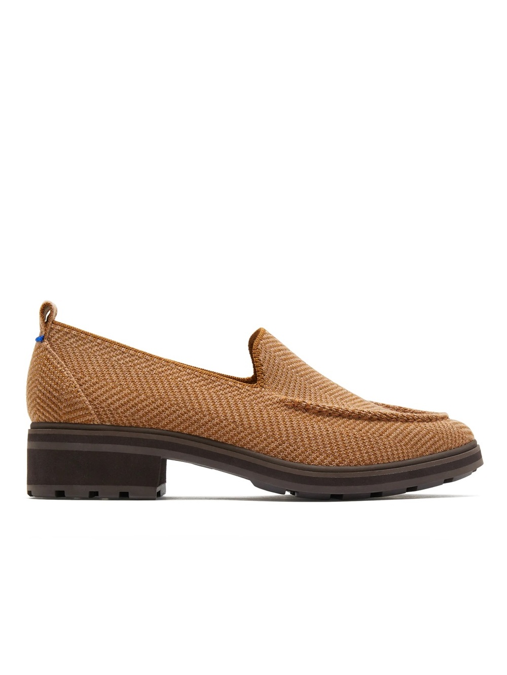 ROTHY’S The Lug Loafer in Teak Herringbone Chunky Platform Slip On Shoes